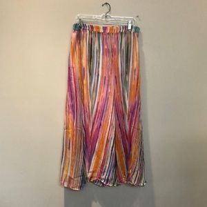 V Cristina Multicolor Striped Maxi Skirt
